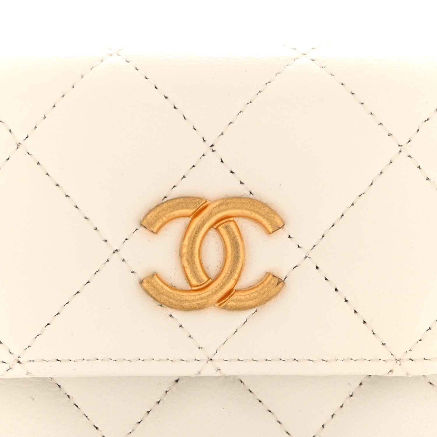 Chanel Goatskin Quilted Punk Essentials Chain Mini Flap Belt Bag White 9 of 12