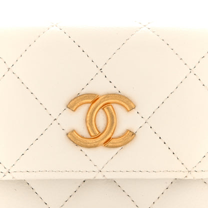 Chanel Goatskin Quilted Punk Essentials Chain Mini Flap Belt Bag White 9 of 12