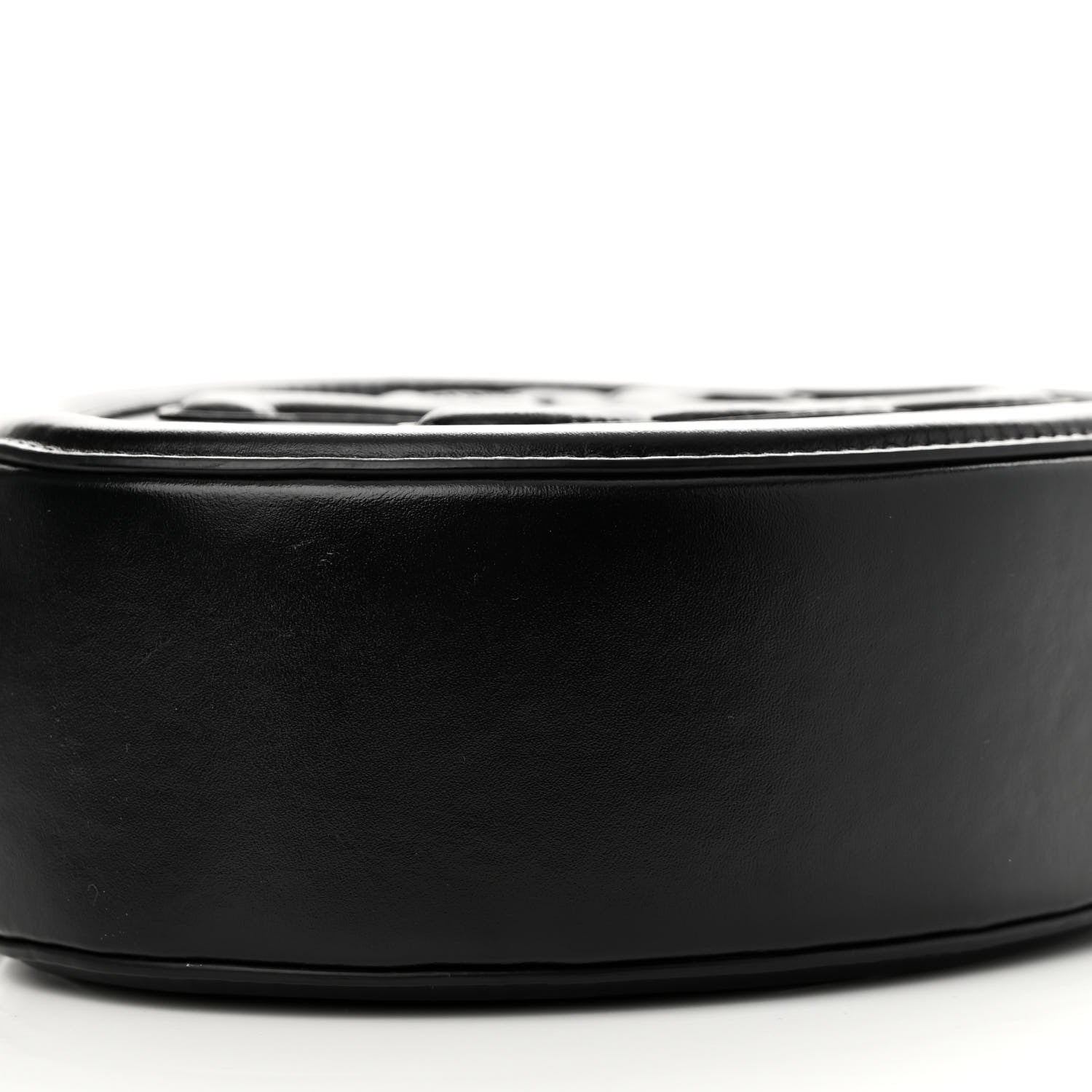 Celine Smooth Calfskin Cuir Triomphe Oval Bag Black 8 of 9