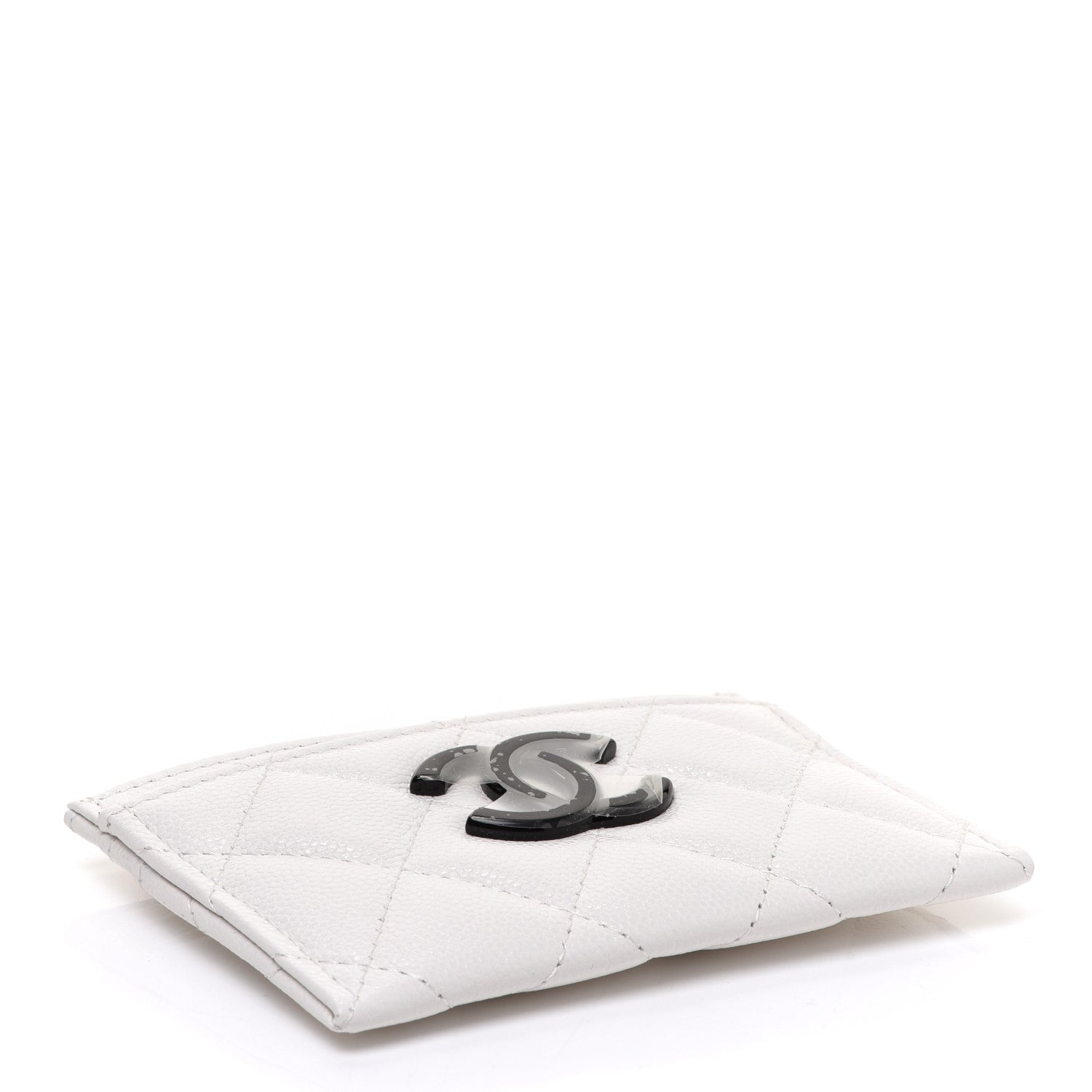 Chanel Caviar Quilted My Everything Card Holder White Black 4 of 8