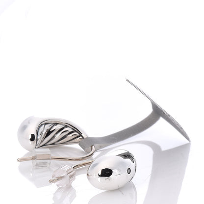 David Yurman Sterling Silver Diamond 15mm Pure Form Earrings 3 of 4