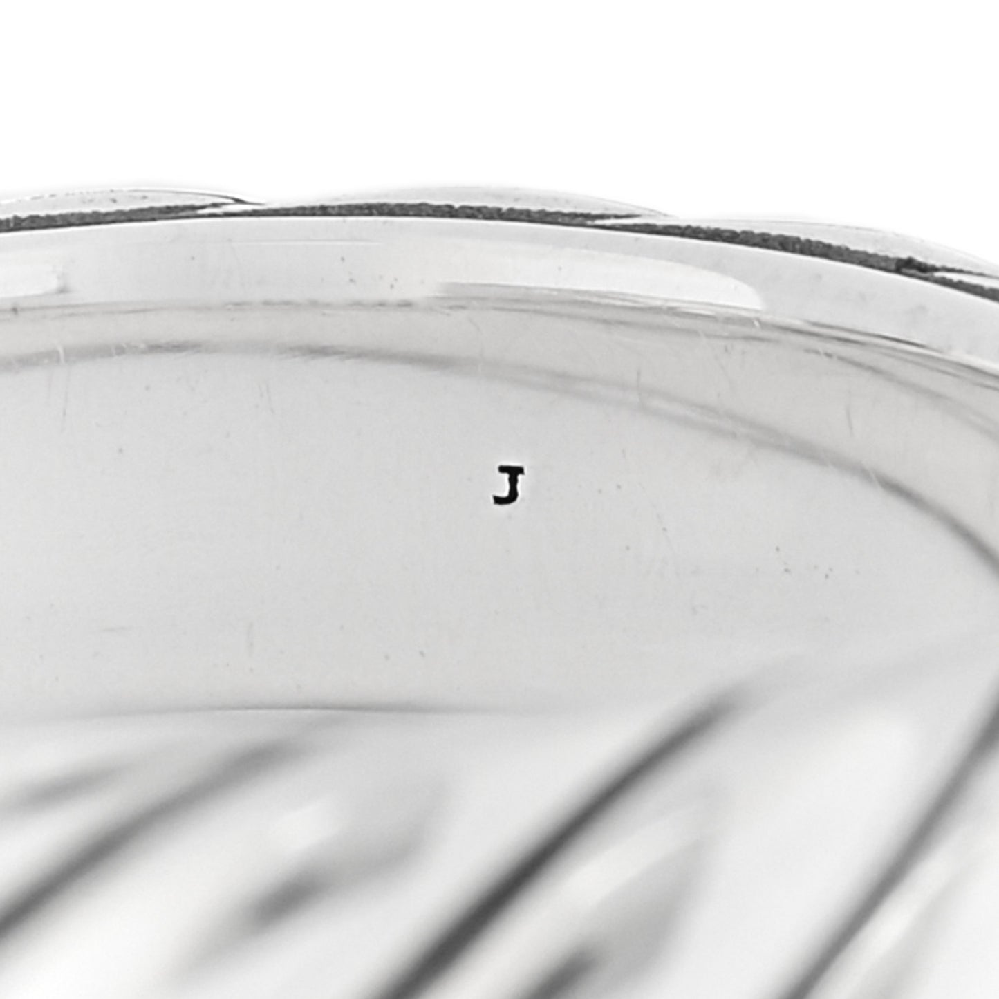 Sterling Silver 6mm Sculpted Cable Band Ring 59 8.75