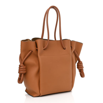 Loewe Calfskin Small Flamenco Knot Bag Caramel 3 of 10