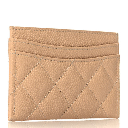 Chanel Caviar Quilted Card Holder Beige 3 of 9