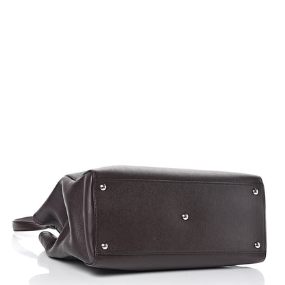 Fendi Vitello Elite Regular 2Jours Tote Caffe Noir 4 of 10