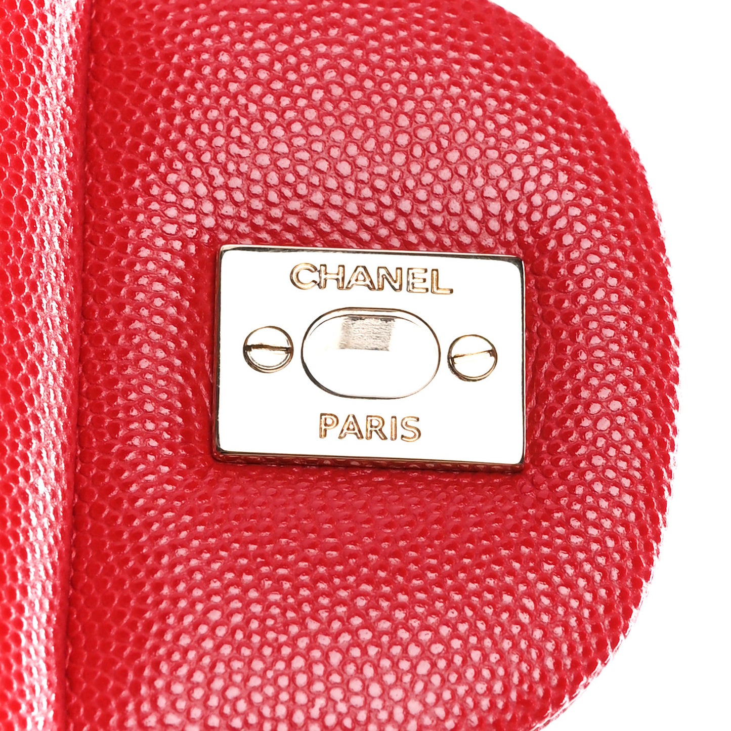 Caviar Quilted Jumbo Double Flap Red