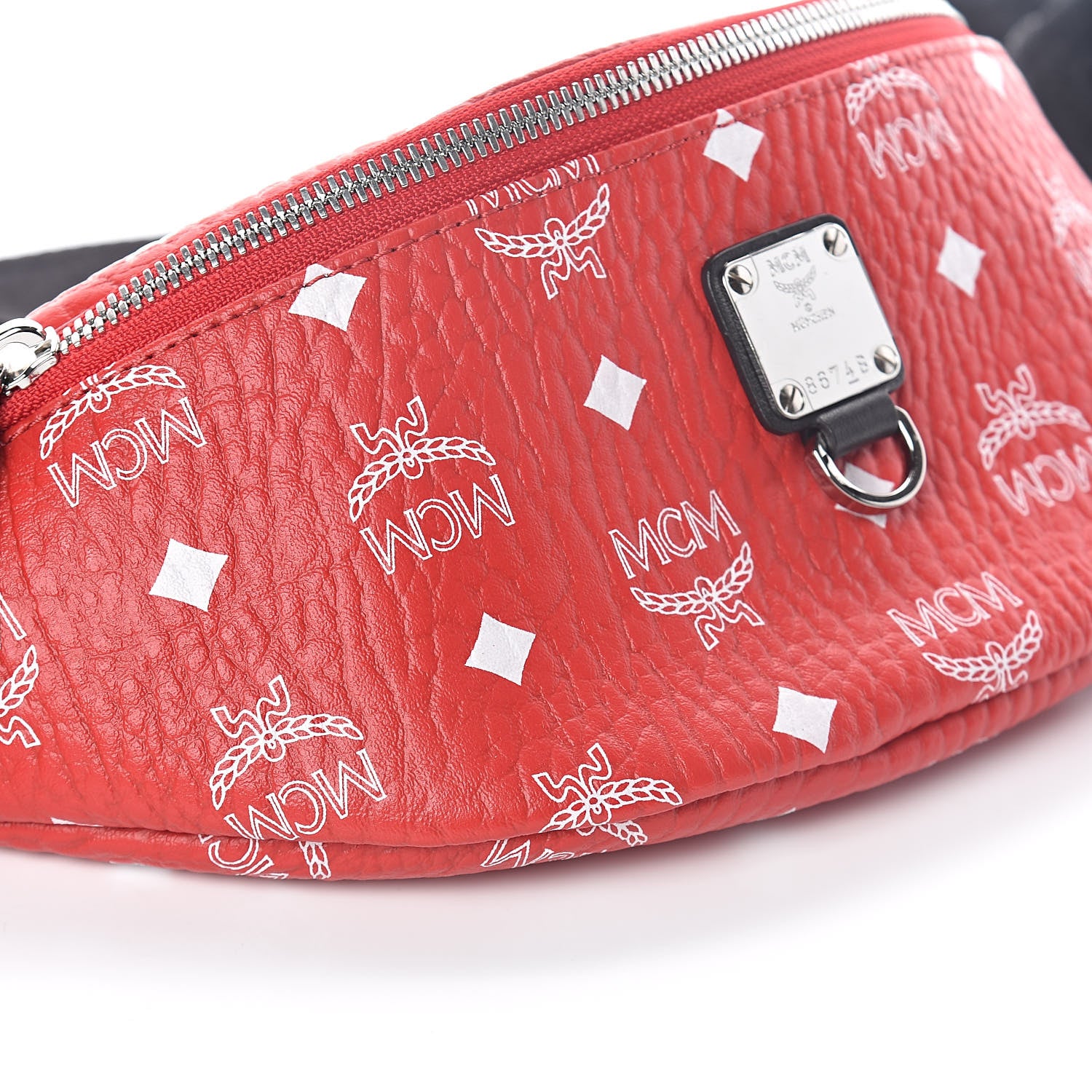 MCM Visetos Small Fursten Belt Bag Red 9 of 9