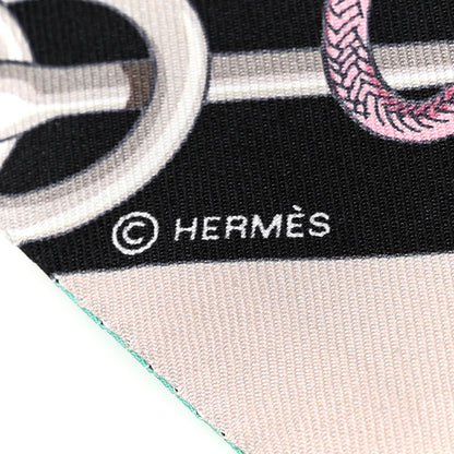 Hermes Silk Cliquetis Twilly Black Rose Menthol 3 of 4