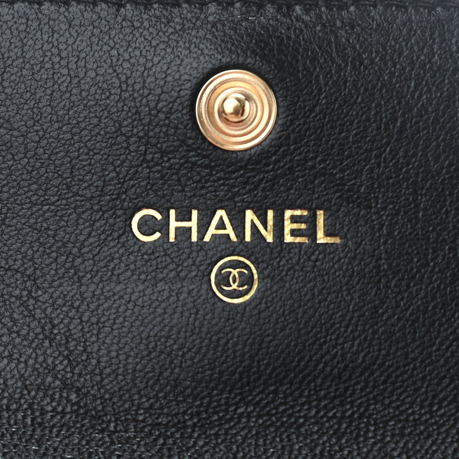 Chanel Lambskin Quilted Chanel 19 Flap Card Holder Black 6 of 9