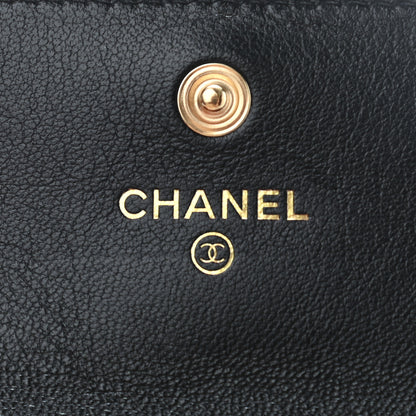 Chanel Lambskin Quilted Chanel 19 Flap Card Holder Black 6 of 9