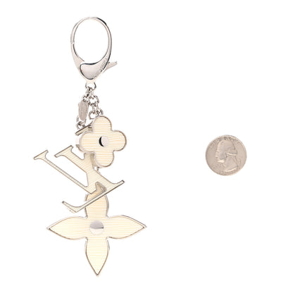 Louis Vuitton Fleur d Epi Bag Charm Ivory 2 of 5