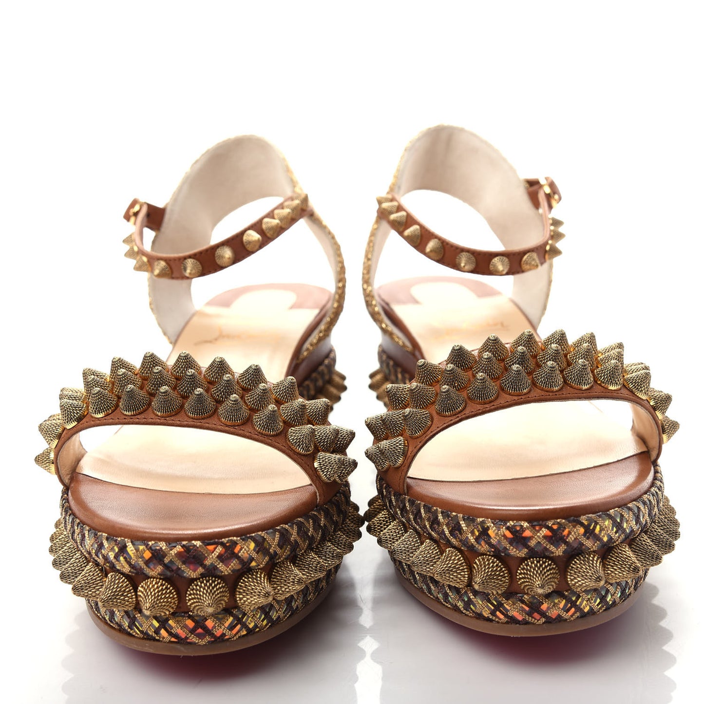 Calfskin Cordorella 60 Platform Sandals 37 Version Cuoio