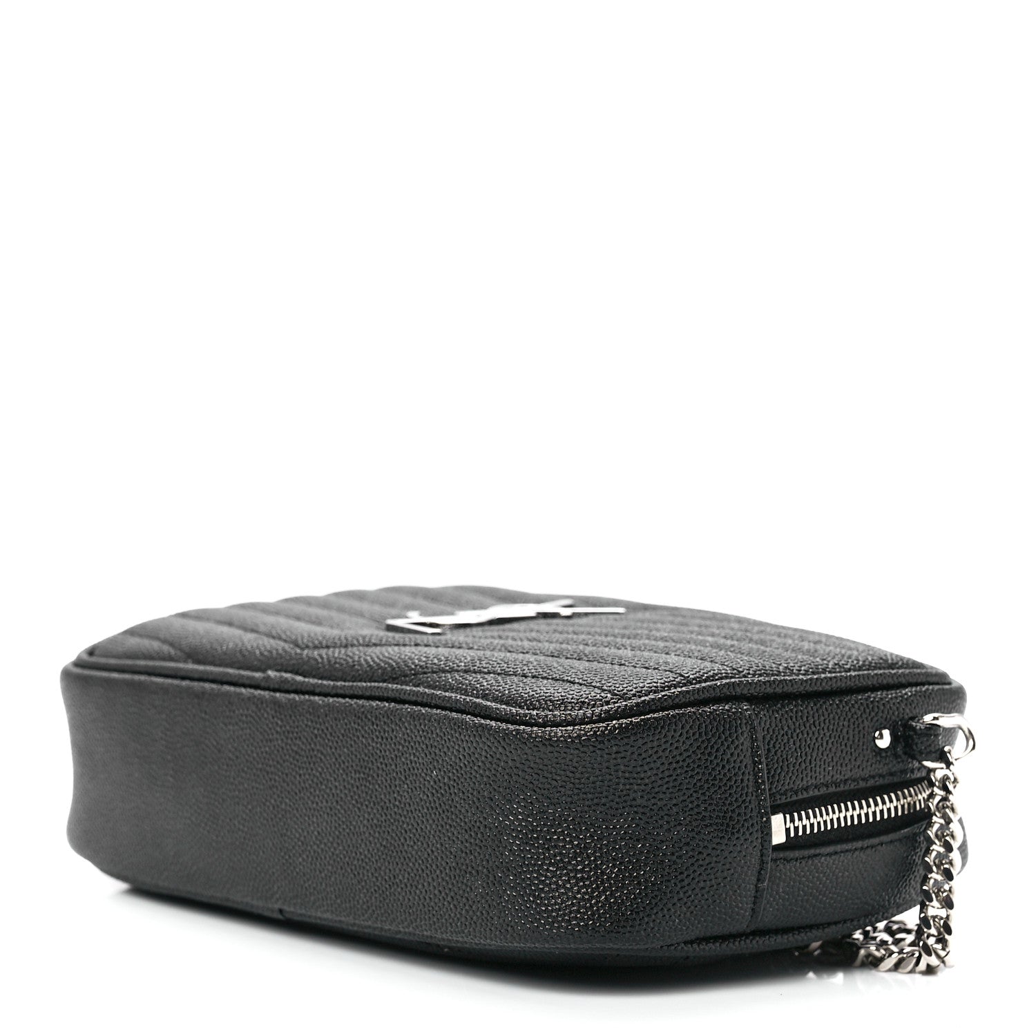 Saint Laurent Grain De Poudre Matelasse Monogram Mini Lou Camera Bag Black 9 of 12