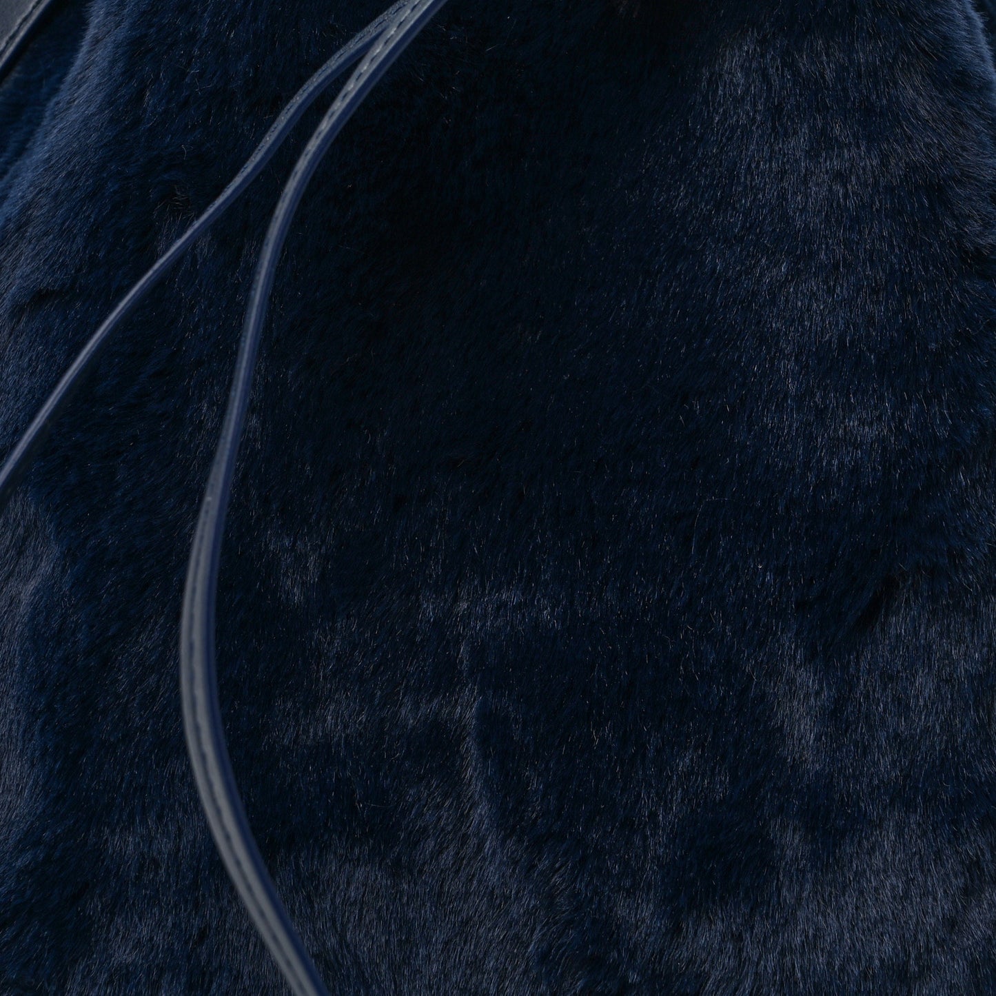 Faux Fur Mini Bucket Bag Blueberry
