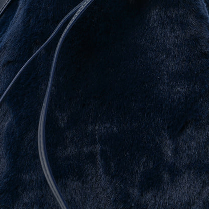 Mansur Gavriel Faux Fur Mini Bucket Bag Blueberry 8 of 13