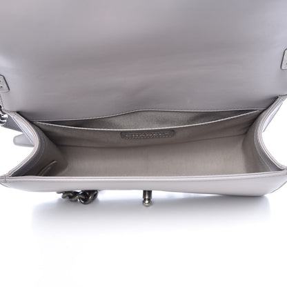 Chanel Calfskin Quilted Medium Boy Flap Grey 5 of 8