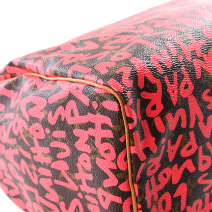 Louis Vuitton Monogram Graffiti Speedy 30 Fuchsia 7 of 11