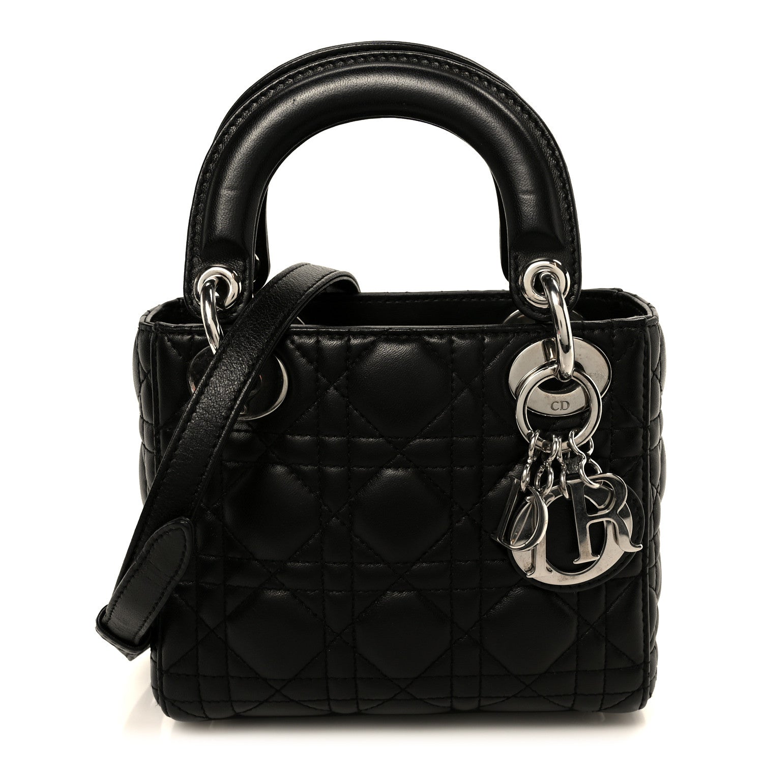 Christian Dior Lambskin Cannage Mini Lady Dior Black 1 of 10