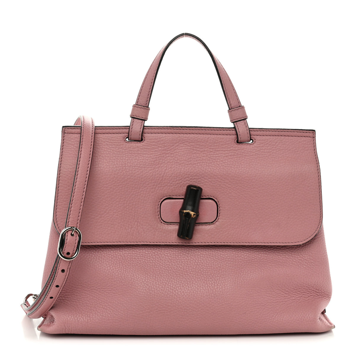 Gucci Cellarius Calfskin Small Bamboo Daily Top Handle Bag Carmine Rose 1 of 13