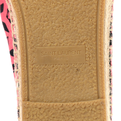 Saint Laurent Canvas Radio Print Espadrilles 39 Pink Black 6 of 9