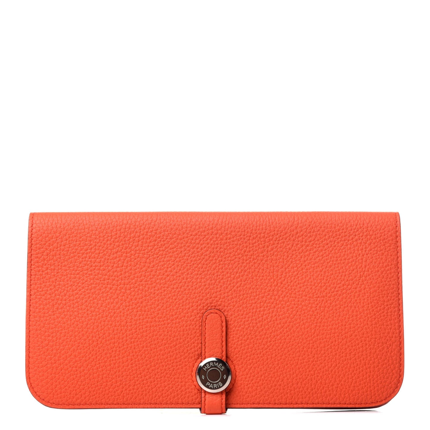 Togo Dogon Recto Verso Wallet Orange Poppy Rose Candy