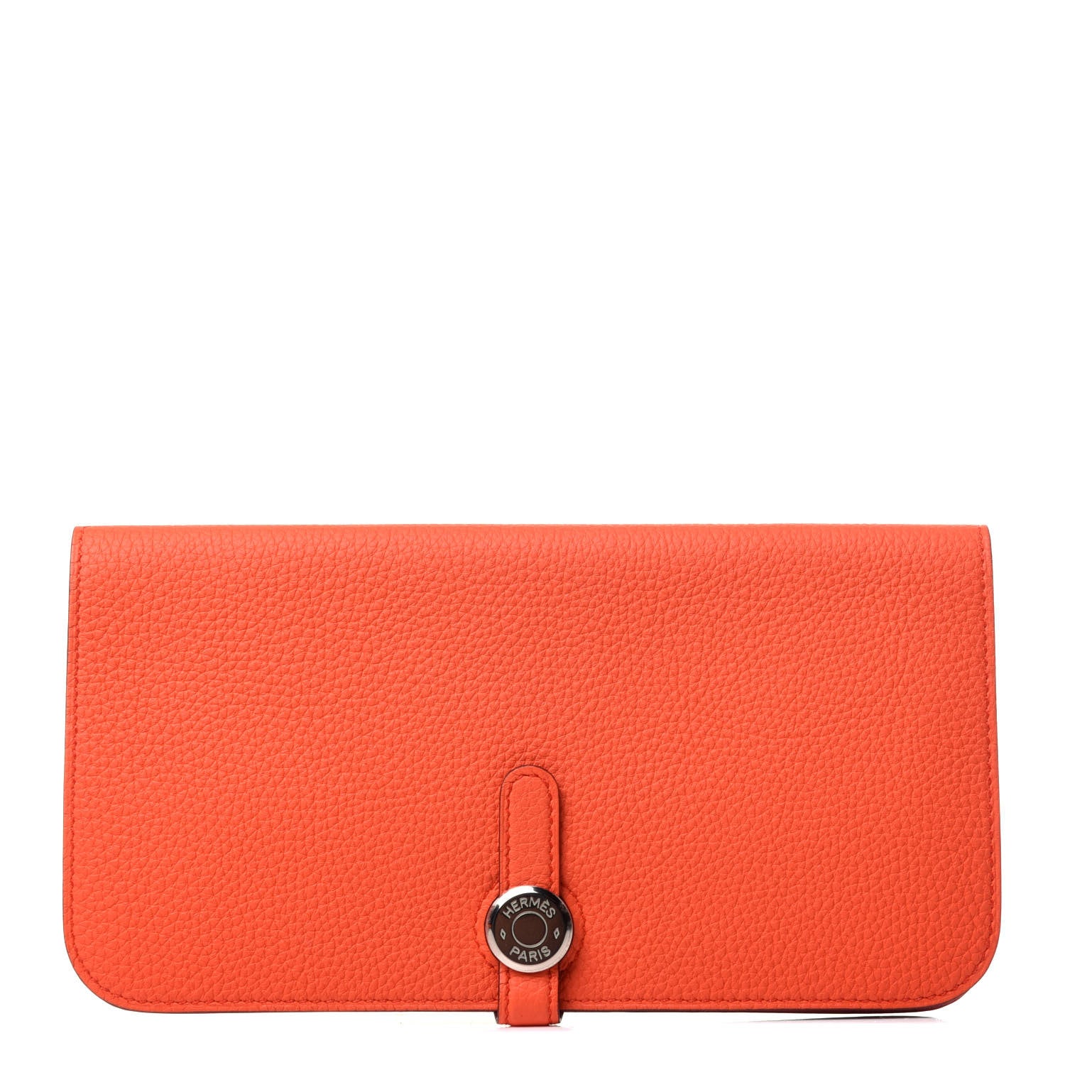 Hermes Togo Dogon Recto Verso Wallet Orange Poppy Rose Candy 1 of 12