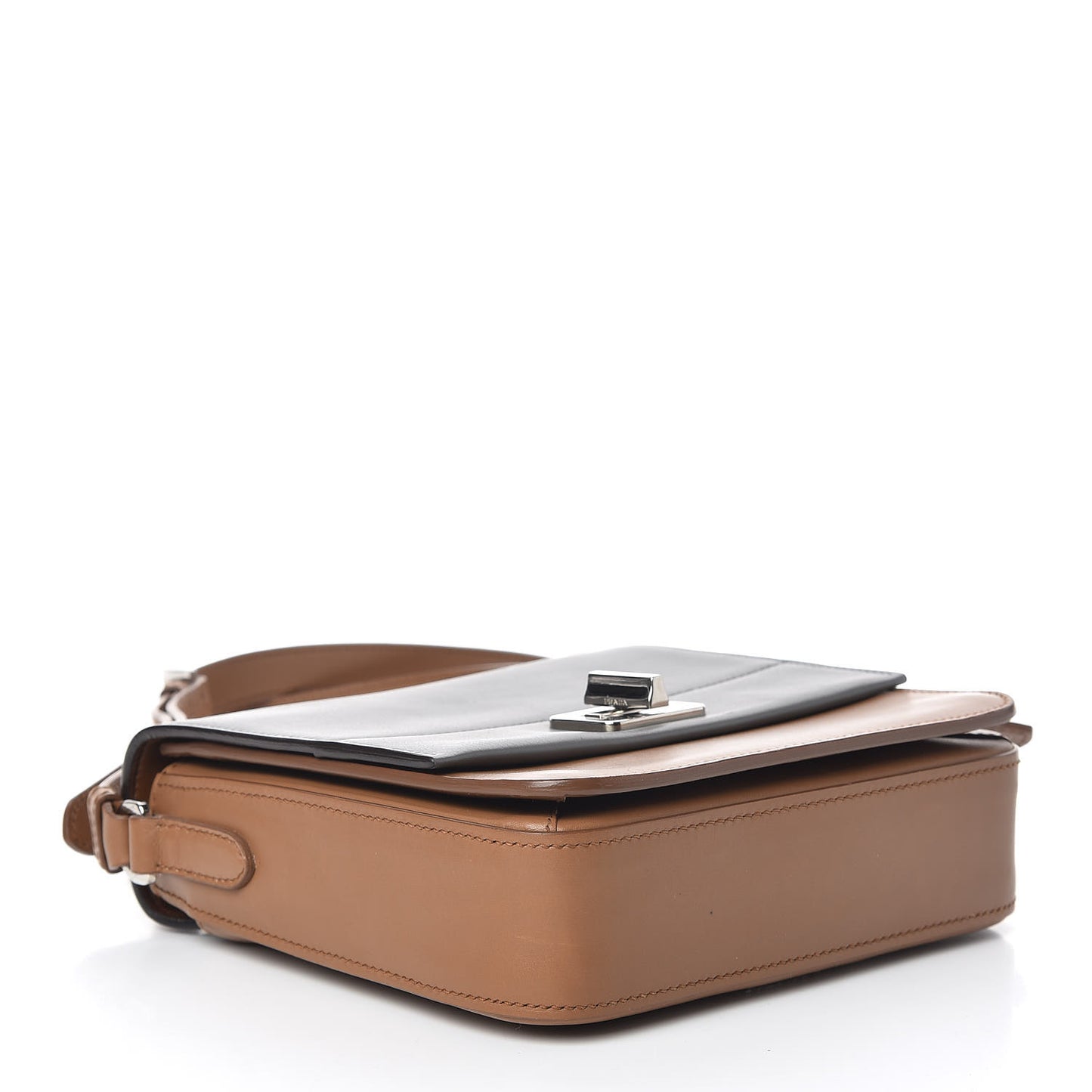 City Calf Bi-Color Crossbody Bag Cannella Marmo