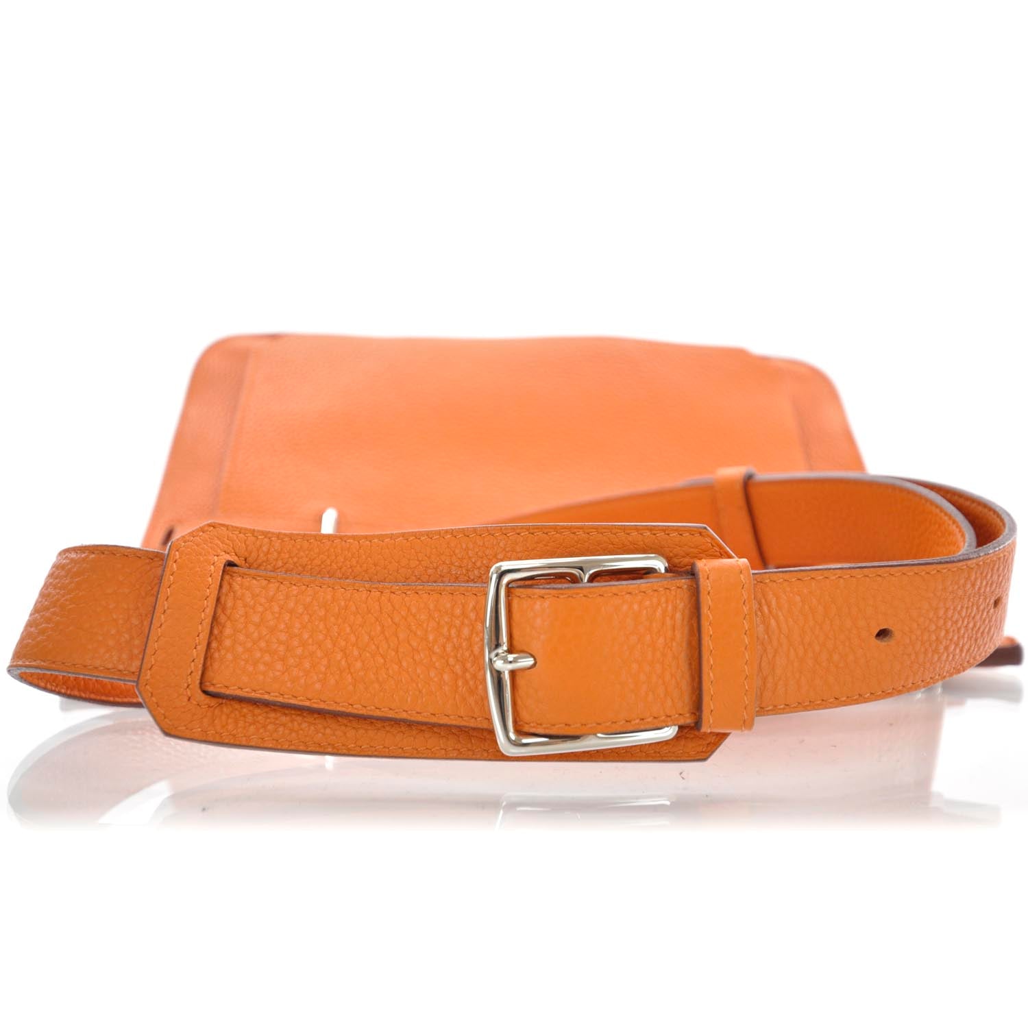 Hermes Taurillon Clemence Jypsiere 34 Orange 5 of 9