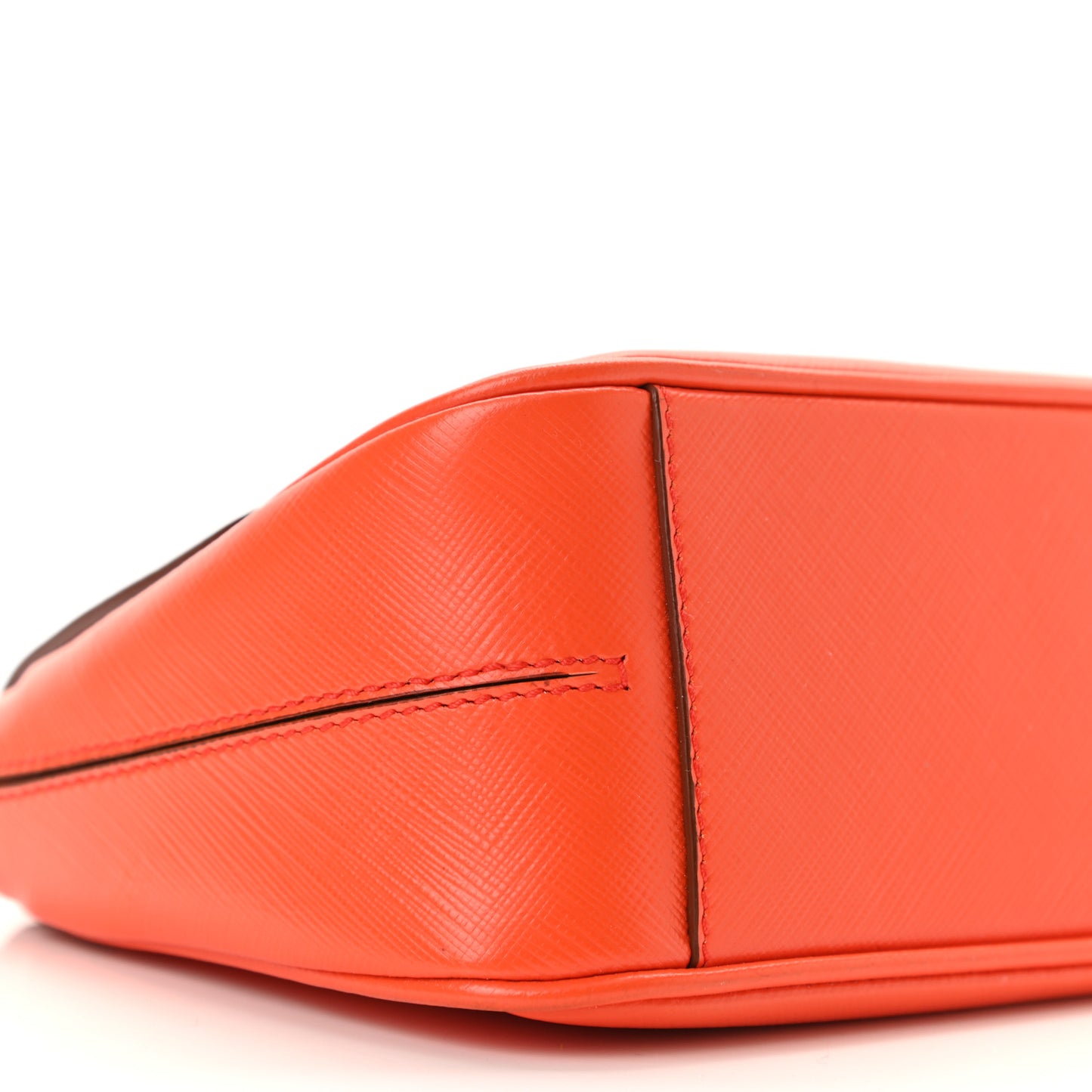 Printed Calfskin Gancio Crossbody Bag Orange