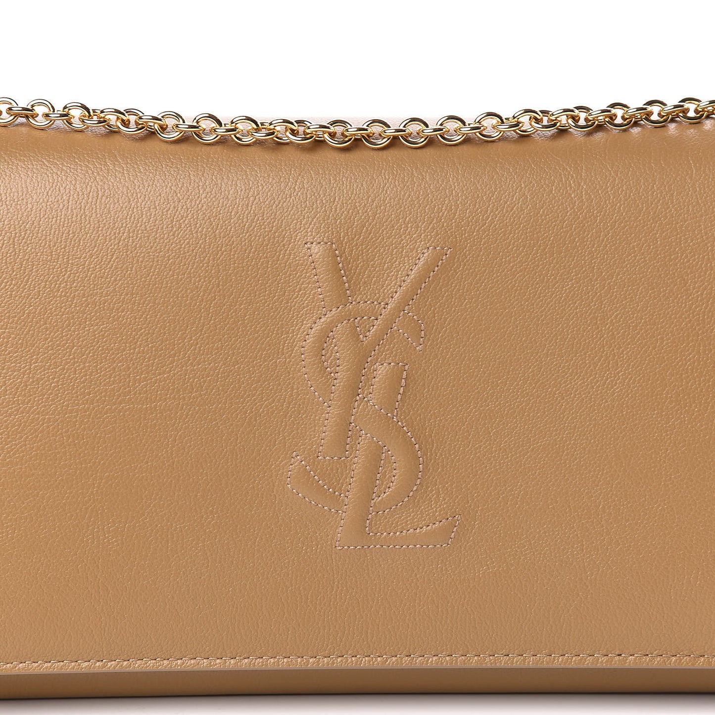 Calfskin Belle de Jour Chain Clutch Beige