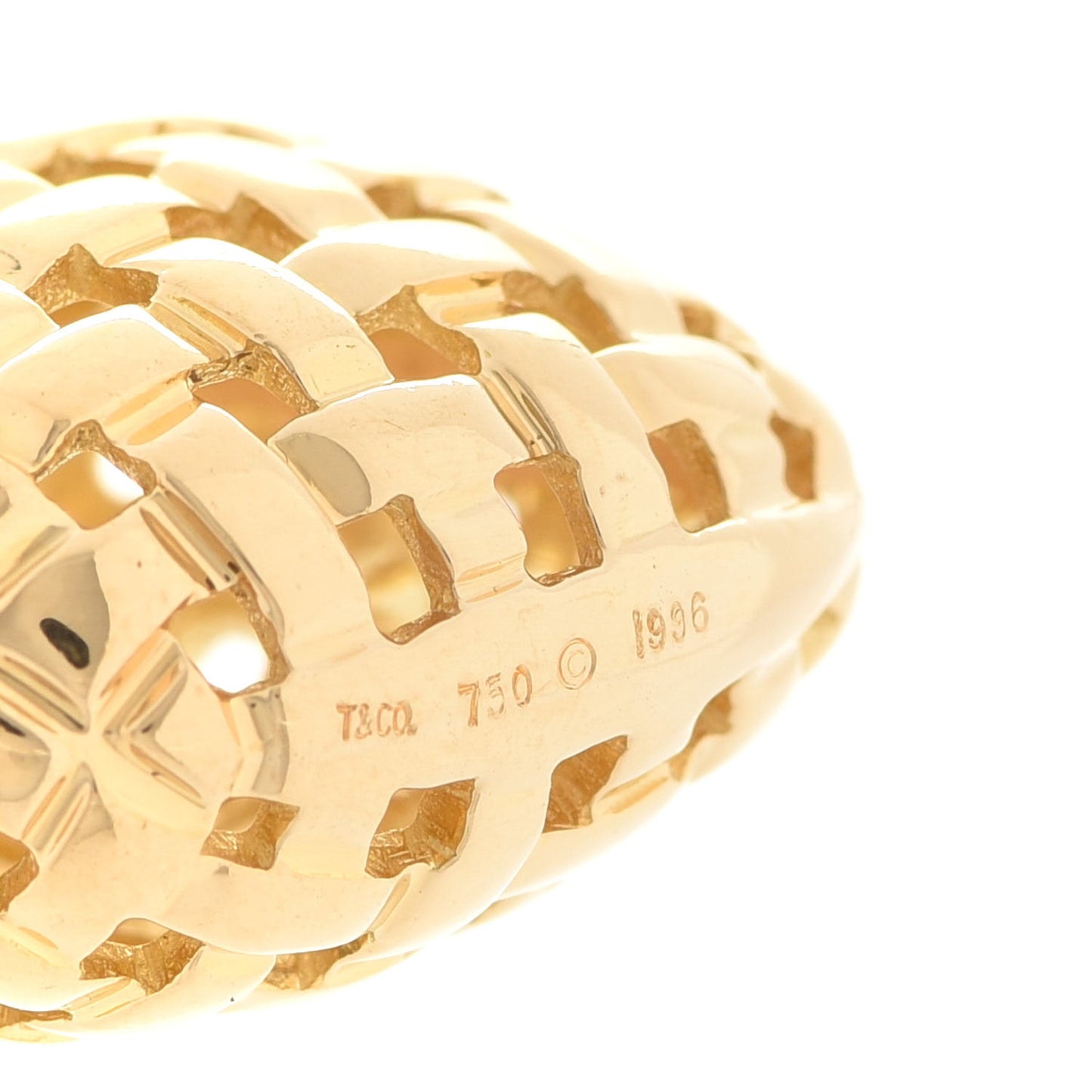 18K Yellow Gold Vannerie Heart Pendant Necklace