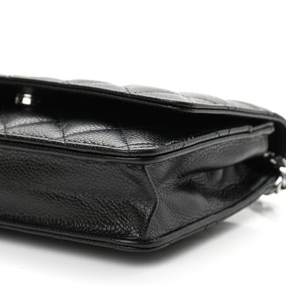 Chanel Caviar Quilted Wallet On Chain WOC Black 11 of 12