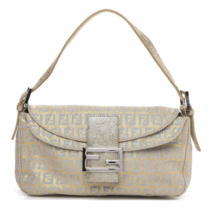 Fendi Metallic Zucchino Baguette Gold Silver 1 of 9