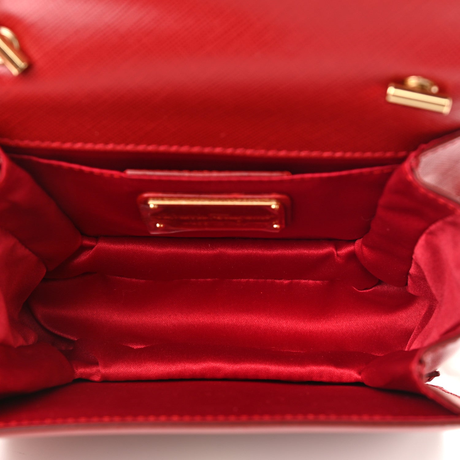 Salvatore Ferragamo Printed Calfskin Ginny Crossbody Bag Rosso 7 of 11