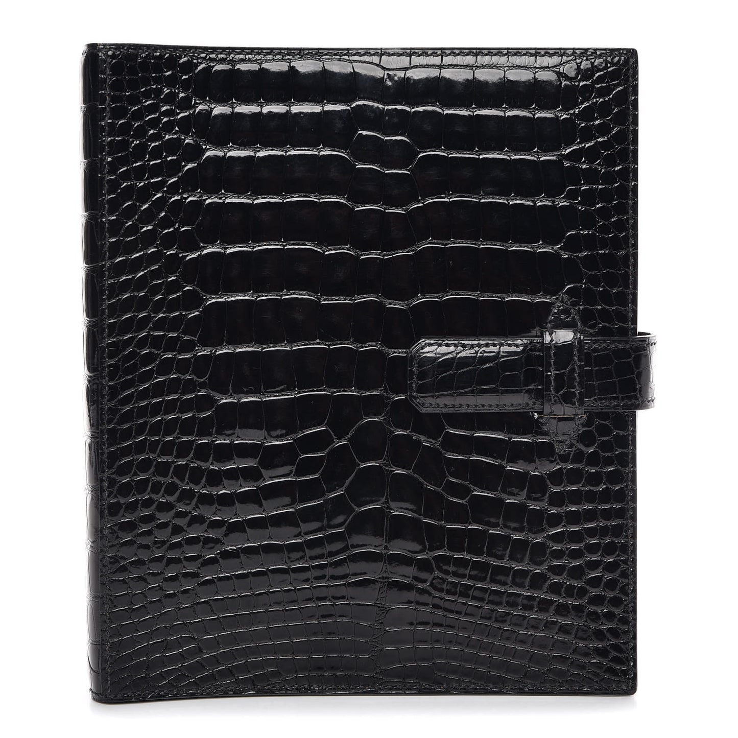Shiny Alligator Notebook Cover Black
