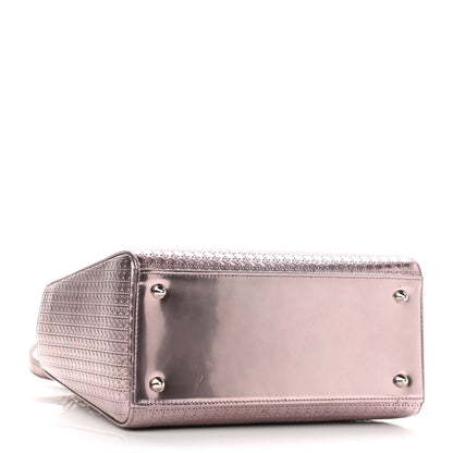 Christian Dior Metallic Patent Micro-Cannage Medium Lady Dior Pink 4 of 10