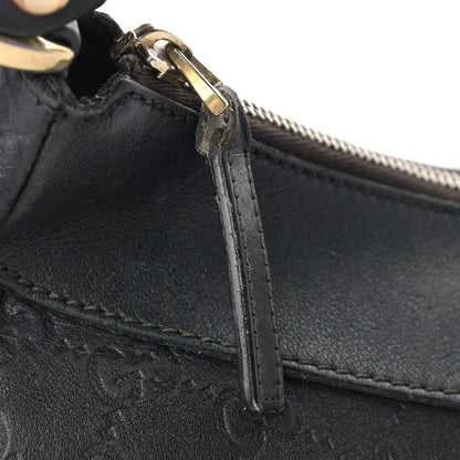 Gucci Guccissima Large D Gold Ring Hobo Black 14 of 18