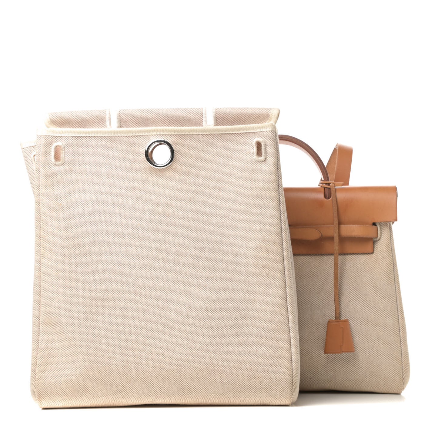 Toile Vache Calfskin Herbag 30 PM Backpack Natural