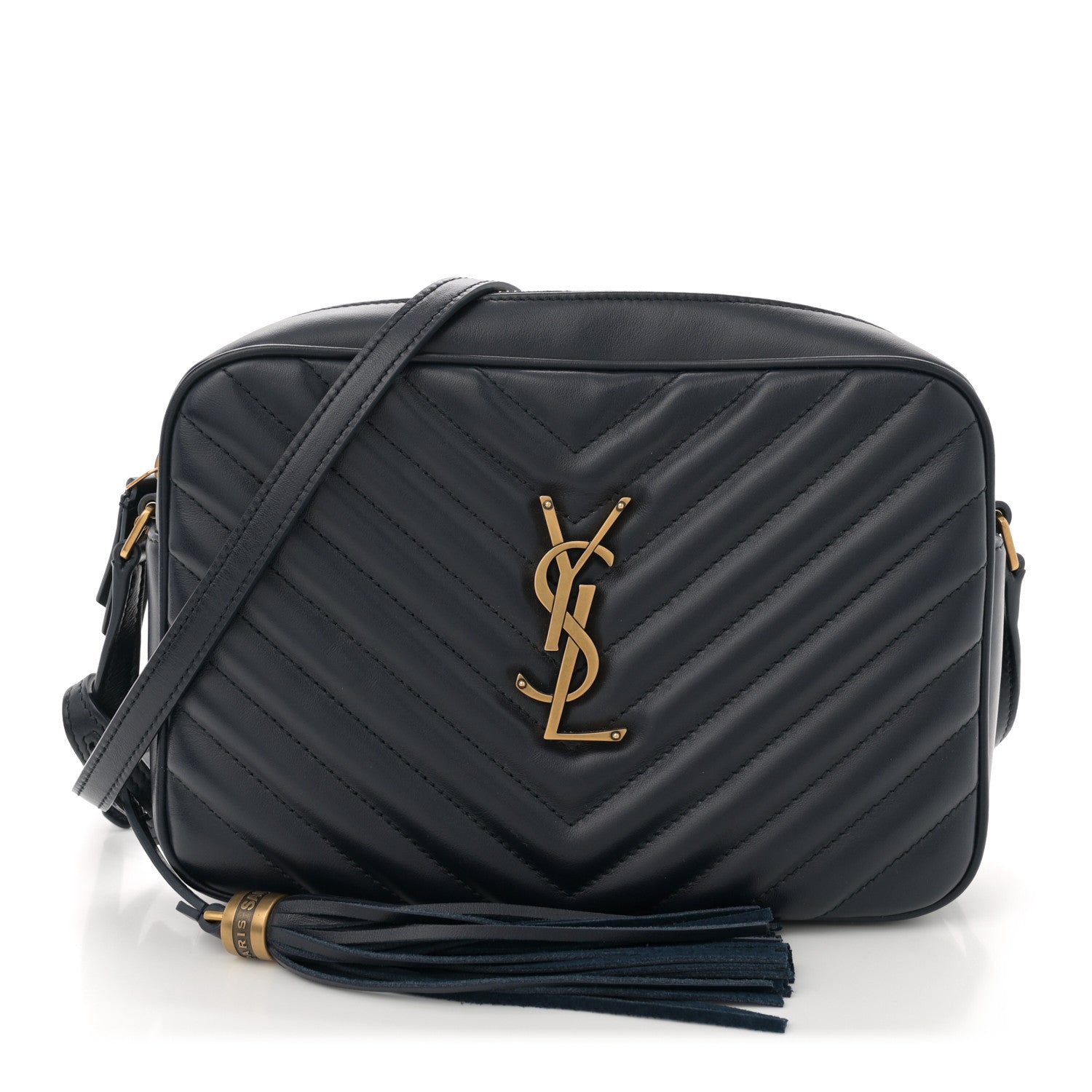 Saint Laurent Calfskin Matelasse Monogram Lou Camera Bag Deep Marine 1 of 11