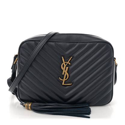 Saint Laurent Calfskin Matelasse Monogram Lou Camera Bag Deep Marine 1 of 11