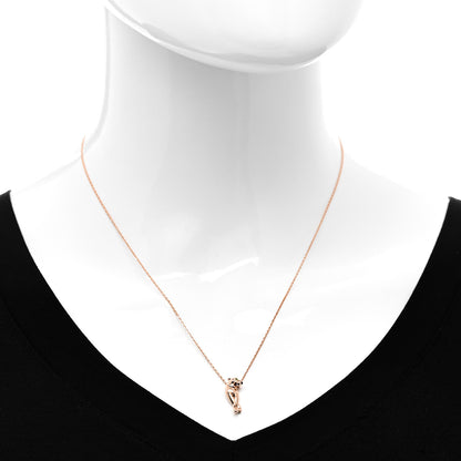 Cartier 18K Pink Gold Tsavorite Black Lacquer Panthère De Cartier Pendant Necklace 2 of 6