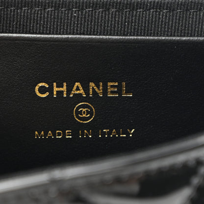 Chanel Patent Calfskin Quilted Mini Clutch Black 6 of 10