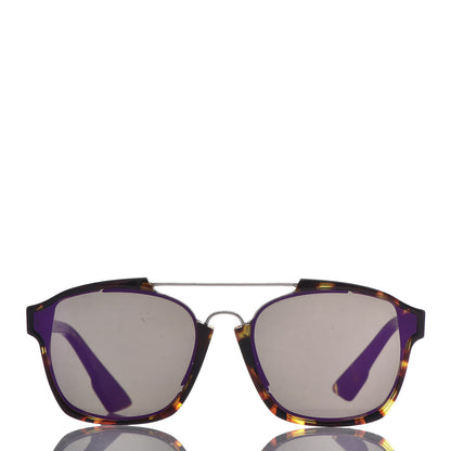 Christian Dior Square Mirrored Abstract Sunglasses Spotted Havana Purple 2 of 8