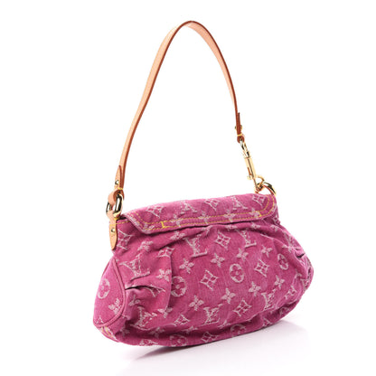 Louis Vuitton Monogram Denim Mini Pleaty Fuchsia 3 of 10