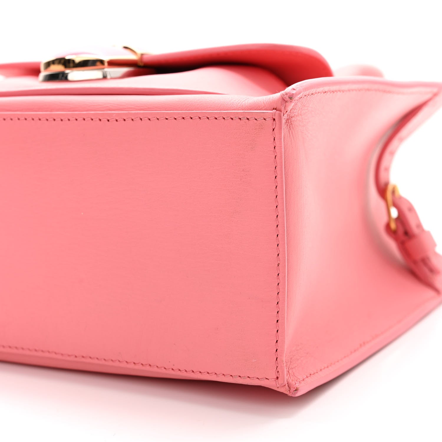 Balenciaga Calfskin Padlock Mini All Afternoon Tote Rose Fluo 10 of 14