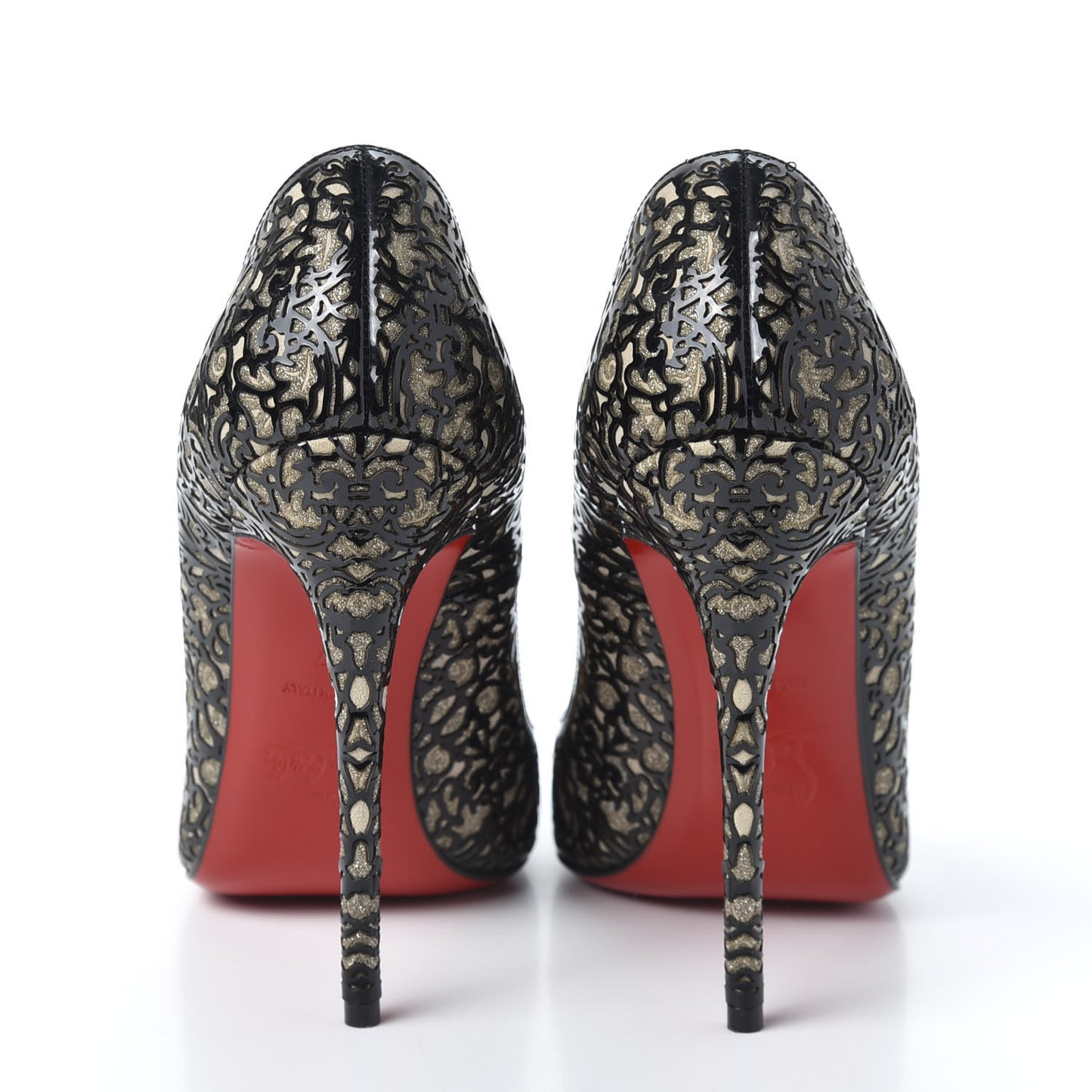 Patent Lace Glitter So Pretty 120 Pumps 37 Black
