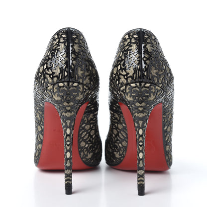 Christian Louboutin Patent Lace Glitter So Pretty 120 Pumps 37 Black 6 of 9