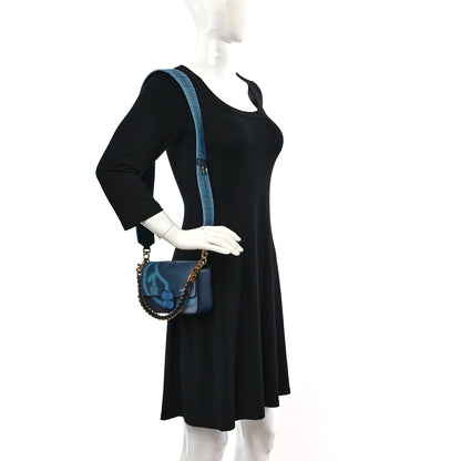 Givenchy x Chito Graffiti Effect Canvas Leather Small 4G Shoulder Bag Steel Blue 2 of 8