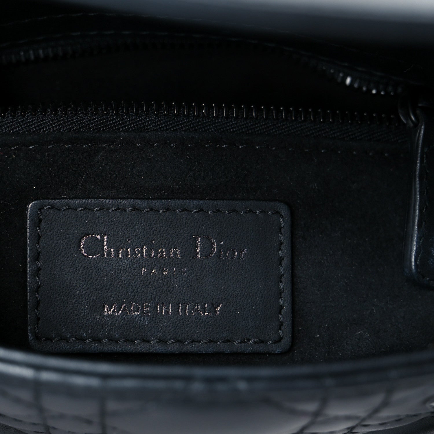 Christian Dior Ultra Matte Calfskin Cannage Mini Lady Dior Black 6 of 10
