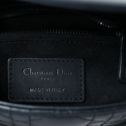 Christian Dior Ultra Matte Calfskin Cannage Mini Lady Dior Black 6 of 10